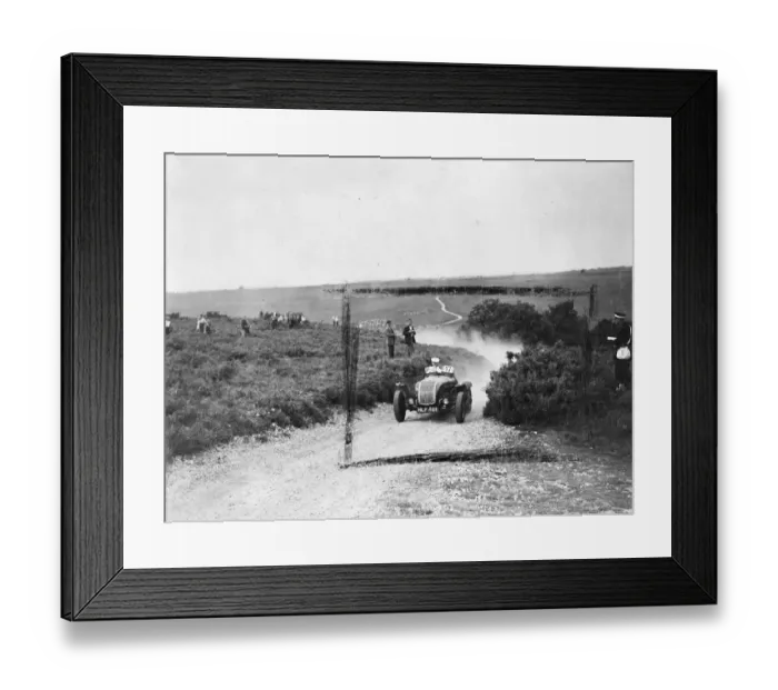 Framed Print : T. L. Allard, driving a 4, 438 c. c. Allard sent the dust flying and he roars up to Framed Print : T. L. Allard, driving a 4, 438 c. c. Allard sent the dust flying and he roars up to