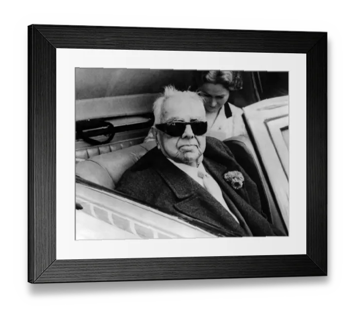 Framed Print : The Aga Khan at the Prix de Diane ( French Oaks ) at Chantilly racecourse