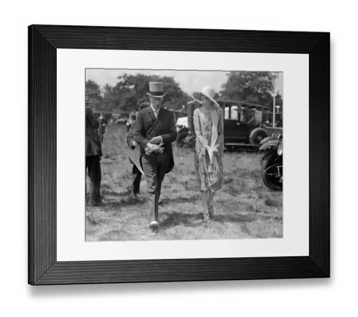 Framed Print : At the Royal Ascot race meeting at Ascot racecourse - Miss Christie - Miller and Colonel McCalmont