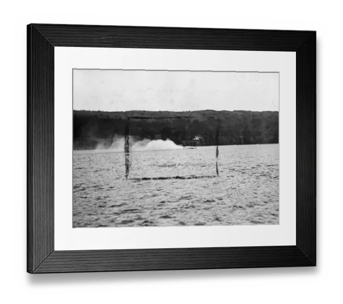 Framed Print : Sir Malcom Campbell gave his jet-propelled Bluebird motor boat, which he hopes Framed Print : Sir Malcom Campbell gave his jet-propelled Bluebird motor boat, which he hopes