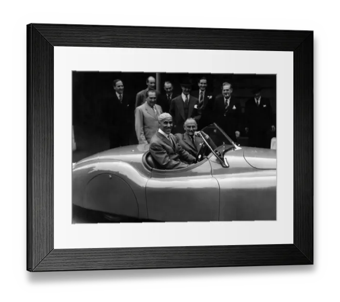 Framed Print : Tazio Nuvalari, the Italian motor racing veteran - seated at the wheel of the super Framed Print : Tazio Nuvalari, the Italian motor racing veteran - seated at the wheel of the super