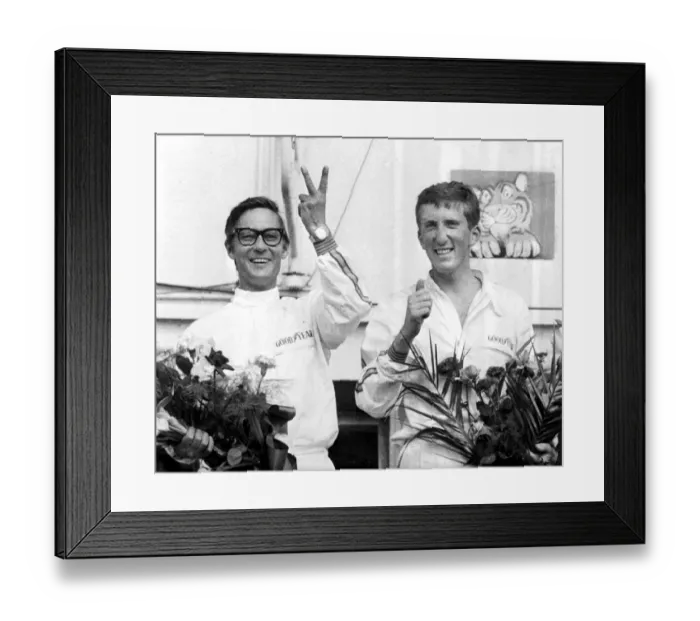 Framed Print : Nuerburgring: Maston Gregory (right) driving a Maserati won the 1, 000 kilometre Framed Print : Nuerburgring: Maston Gregory (right) driving a Maserati won the 1, 000 kilometre