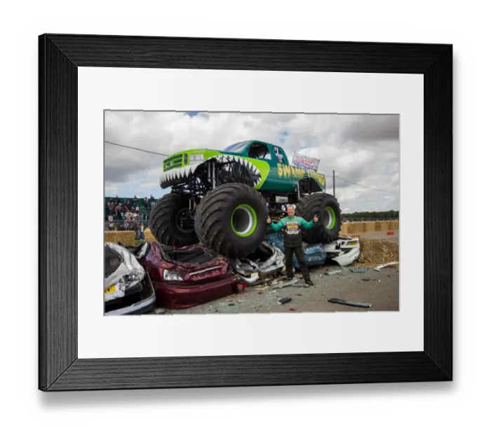 Framed Print : Swamp Thing 2014 Santa Pod Raceway Podington, nr Wellingborough, Northants, England Framed Print : Swamp Thing 2014 Santa Pod Raceway Podington, nr Wellingborough, Northants, England
