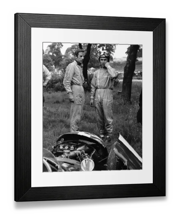 Framed Print : Motor Racing Driver pictured after crashing his racing car Framed Print : Motor Racing Driver pictured after crashing his racing car