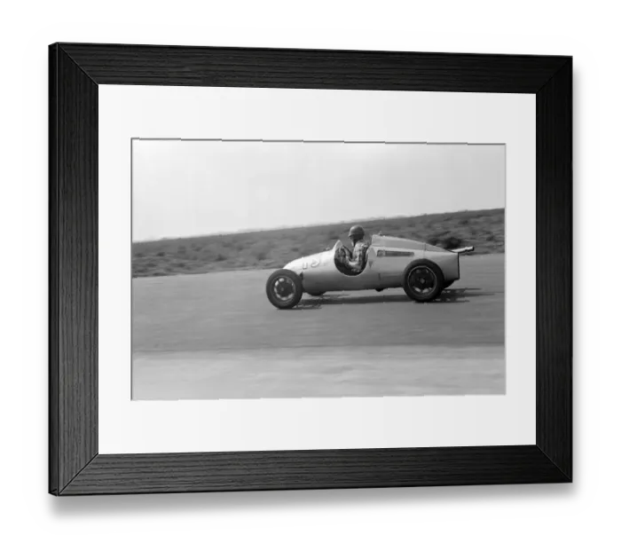 Framed Print : Shebe Rhiado racing a Cooper at speed