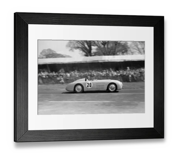 Framed Print : K. Hutchinson driving a Veriitas at Goodwood. 18 April 1949 Framed Print : K. Hutchinson driving a Veriitas at Goodwood. 18 April 1949