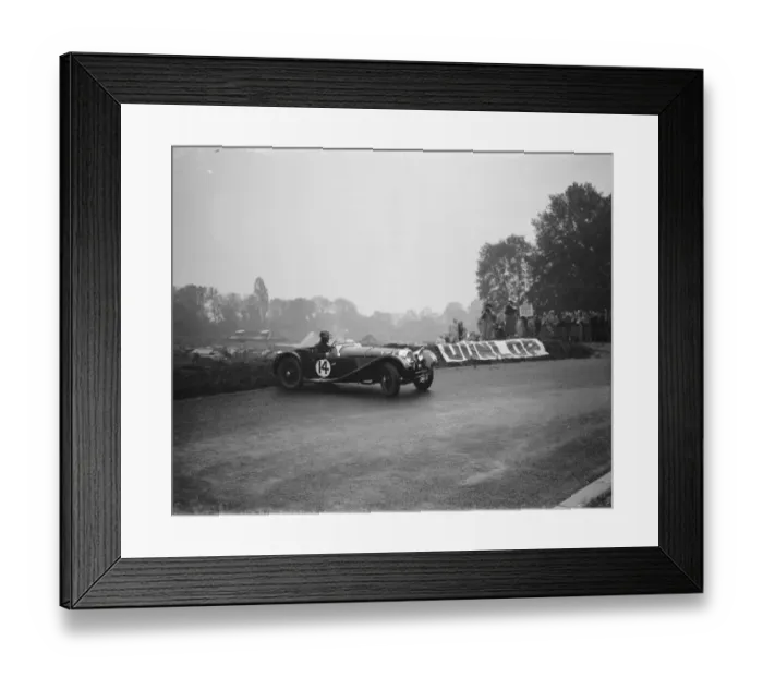 Framed Print : The Crystal Palace road racing. A D Taylor spins his car out. 1938 Framed Print : The Crystal Palace road racing. A D Taylor spins his car out. 1938