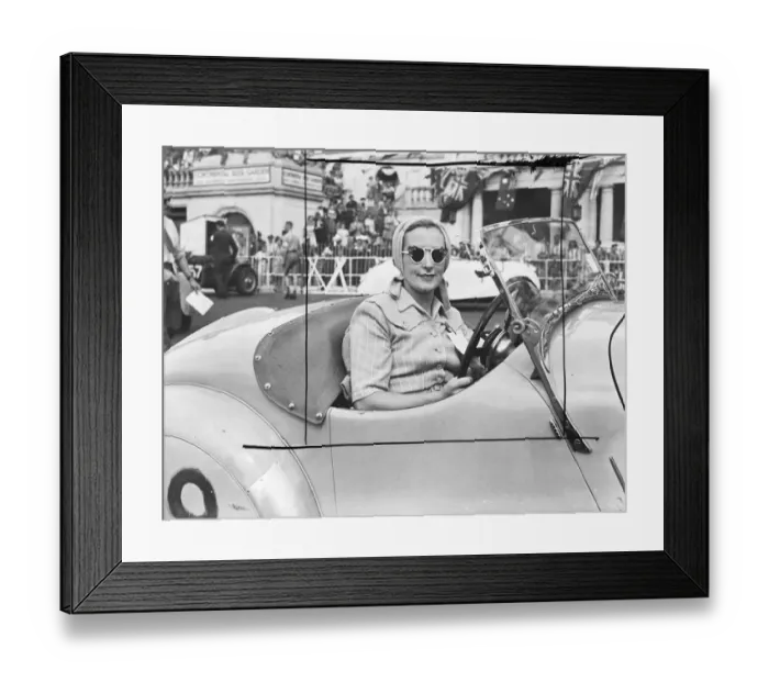 Framed Print : Mrs E. Allard brought a touch of femininity into an almost completely masculine sport Framed Print : Mrs E. Allard brought a touch of femininity into an almost completely masculine sport
