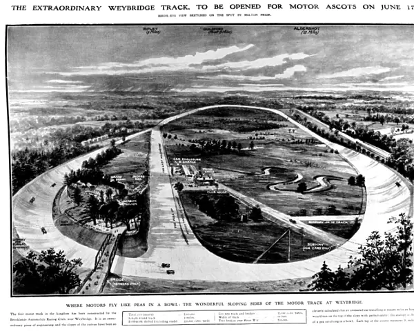 The Extraordinary Weybridge Track to be opened for Motor Ascots on 17 June 1907