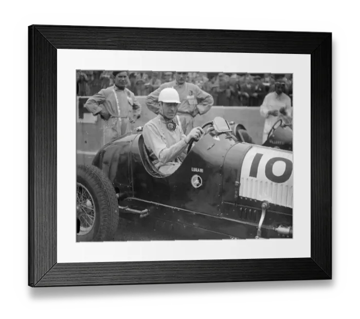Framed Print : Lurani. Italian racing motorist. 10 October 1937. [?] Crystal Palace