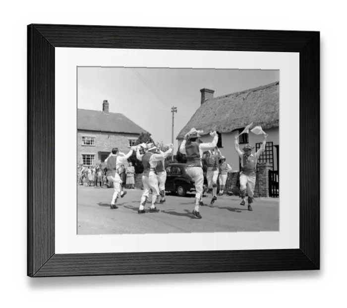 Framed Print : Morris Dancing in the street in Dorset, England, UK 1960 s Framed Print : Morris Dancing in the street in Dorset, England, UK 1960 s