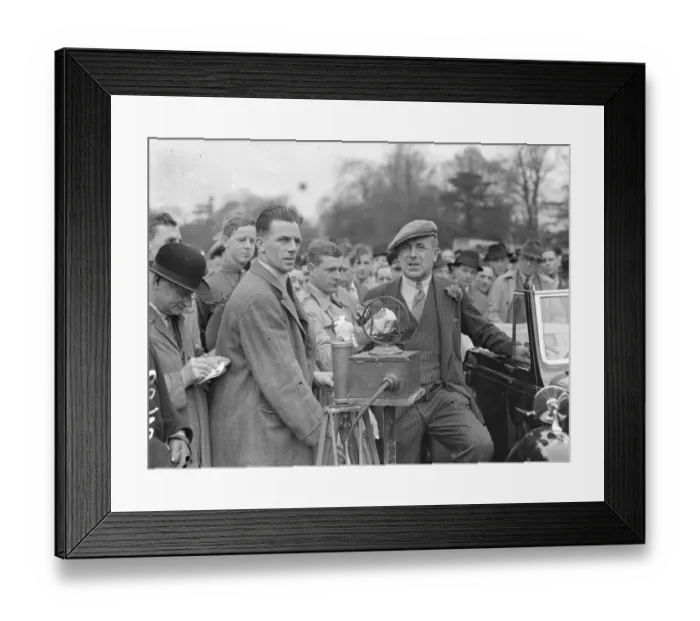 Framed Print : Earl Howe opens new Crystal Palace road racing track. Earl Howe, the president of Framed Print : Earl Howe opens new Crystal Palace road racing track. Earl Howe, the president of