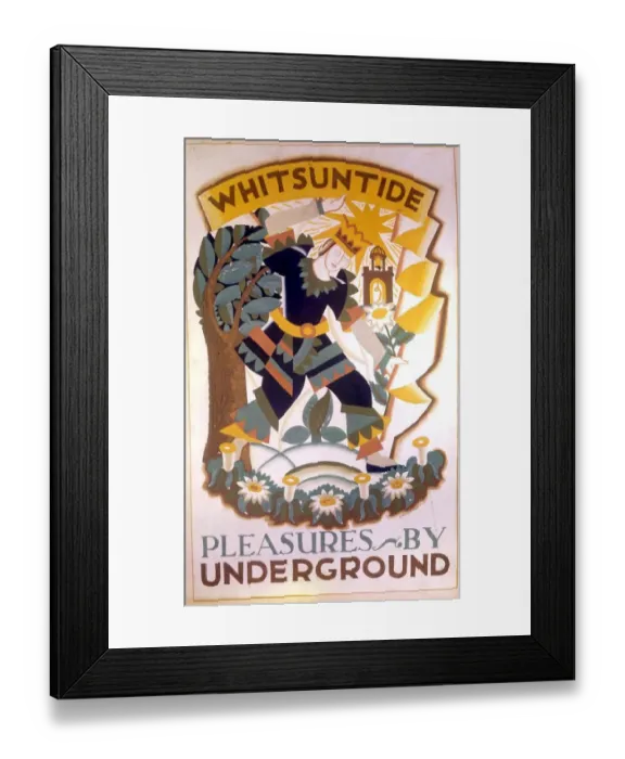 Framed Print : Whitsuntide 1925 by McKnight Kauffer Framed Print : Whitsuntide 1925 by McKnight Kauffer