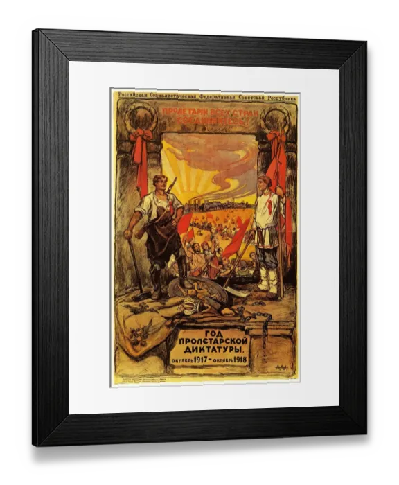 Framed Print : Apsit Alexander - The year of Proletarian dictatorship October 1917-October 1918 colour Framed Print : Apsit Alexander - The year of Proletarian dictatorship October 1917-October 1918 colour