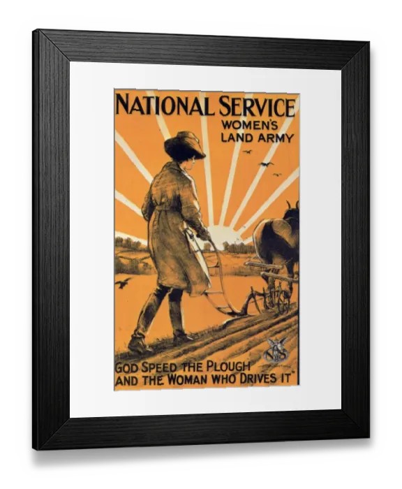 Framed Print : Recruiting Poster for the Womens Land Army Framed Print : Recruiting Poster for the Womens Land Army
