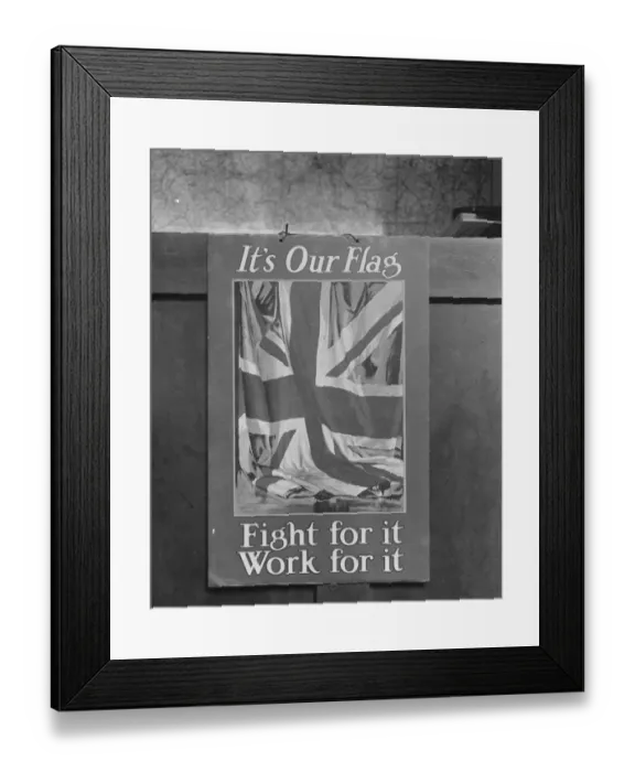 Framed Print : Recruiting poster Its our flag fight for it work for it Framed Print : Recruiting poster Its our flag fight for it work for it