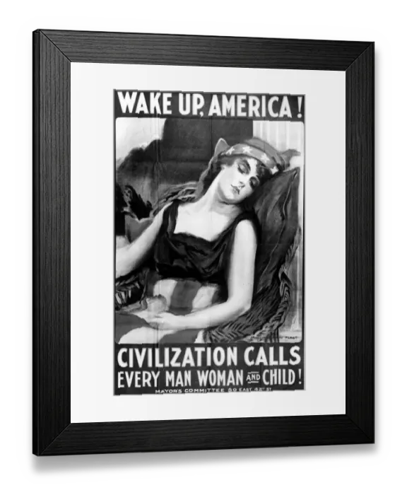 Framed Print : Wake up, America ! Civilization calls every man woman and child Framed Print : Wake up, America ! Civilization calls every man woman and child