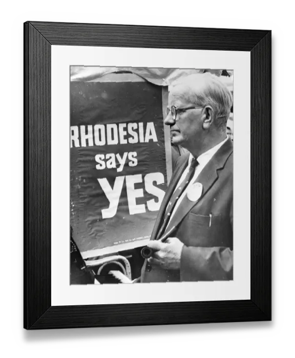 Framed Print : Robin Hood ages Prime Minister Sir Edgar Whitehead, pictured by the side of a United Framed Print : Robin Hood ages Prime Minister Sir Edgar Whitehead, pictured by the side of a United