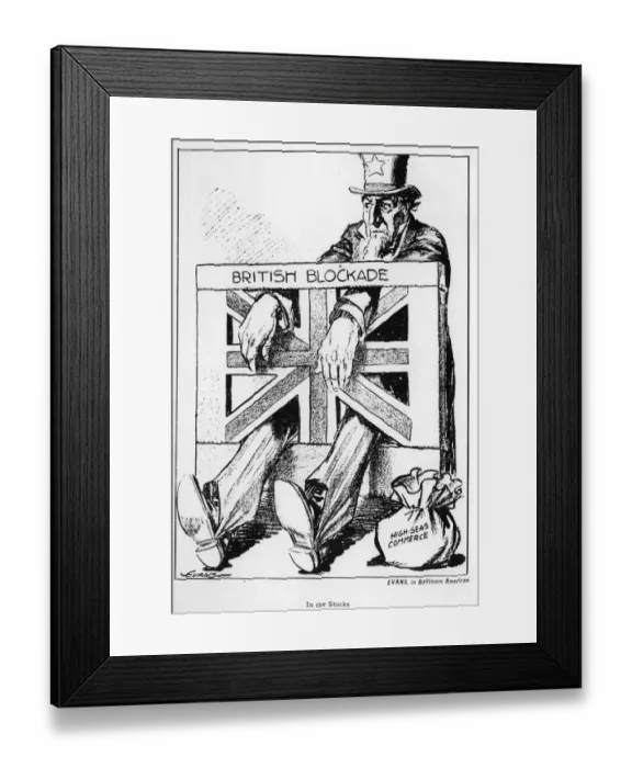 Framed Print : British Blockade Poster Framed Print : British Blockade Poster