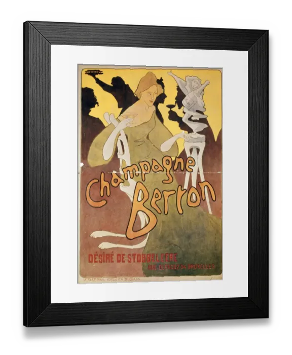 Framed Print : Champagne Berton, printed by Josse Goosens (1876-1929) c. 1900 (coloured litho) Artist Mignot Framed Print : Champagne Berton, printed by Josse Goosens (1876-1929) c. 1900 (coloured litho) Artist Mignot