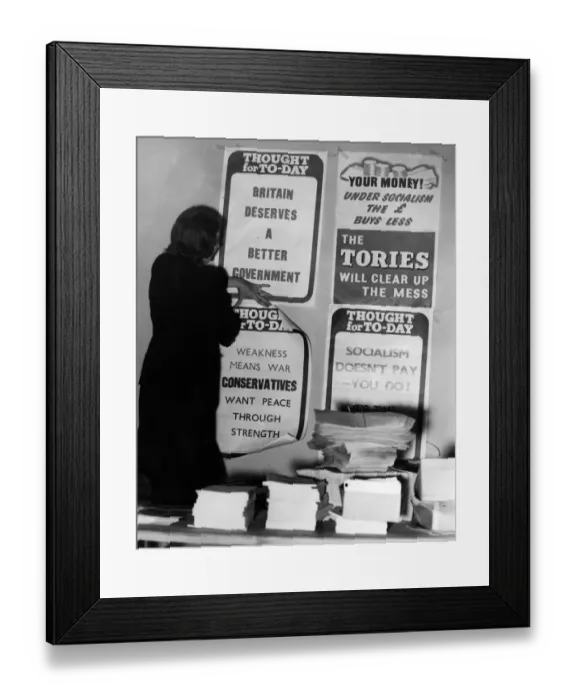 Framed Print : The Conservatives get ready for the election With the official announcement that
