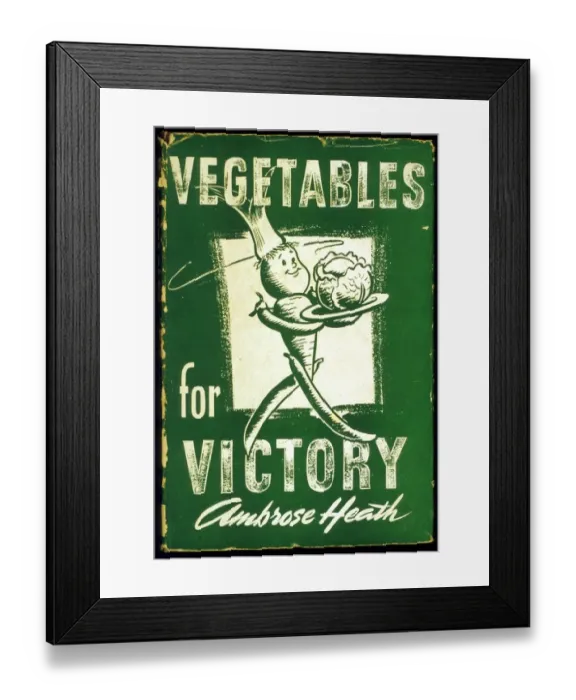 Framed Print : Vegetables for Victory