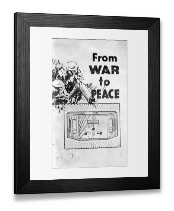 Framed Print : Vickers Factory Poster: From War to Peace 1934 Framed Print : Vickers Factory Poster: From War to Peace 1934