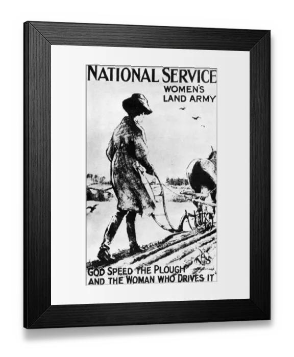 Framed Print : First World War War Poster : National Service - Womans Land Army Framed Print : First World War War Poster : National Service - Womans Land Army