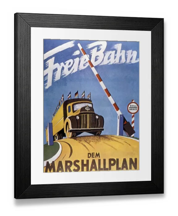Framed Print : German Poster for Marshall Aid