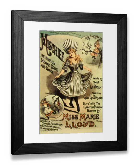 Framed Print : Popular musical entertainer Marie Lloyd Framed Print : Popular musical entertainer Marie Lloyd