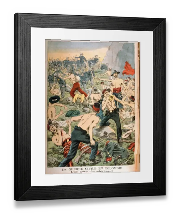 Framed Print : Le Petit Journal 1902-4 The Civil War in Colombia - A Chivalrous Fight Framed Print : Le Petit Journal 1902-4 The Civil War in Colombia - A Chivalrous Fight