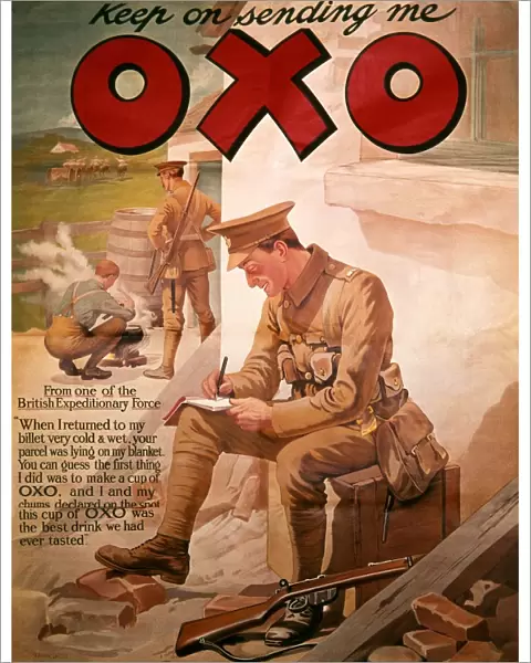 Poster advertising OXO from World War I (litho) by Frank Dadd (1851-1929)- Soldier