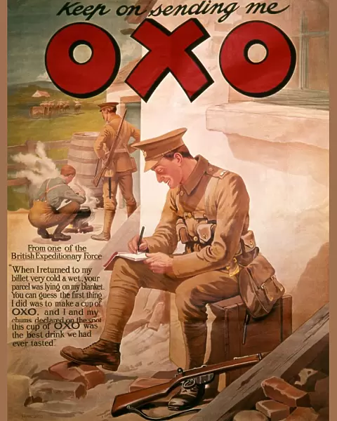 Poster advertising OXO from World War I (litho) by Frank Dadd (1851-1929)- Soldier