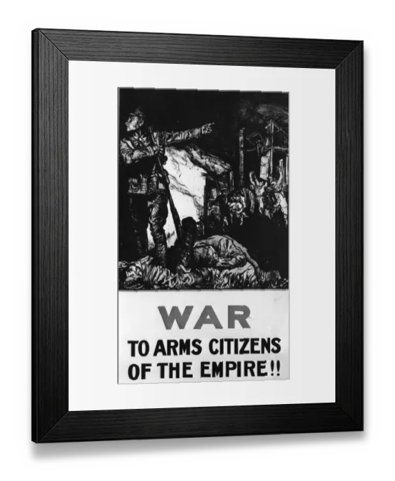 Framed Print : Recruiting poster War To arms citizens of the empire !! 1914 Framed Print : Recruiting poster War To arms citizens of the empire !! 1914