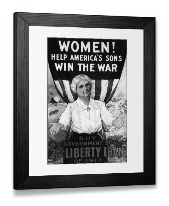 Framed Print : Liberty Bonds poster Women ! Help Americas sons win the war