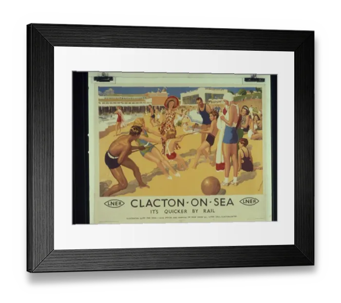 Framed Print : Clacton-on-Sea poster - Its quicker by rail - BTW trans rail Framed Print : Clacton-on-Sea poster - Its quicker by rail - BTW trans rail