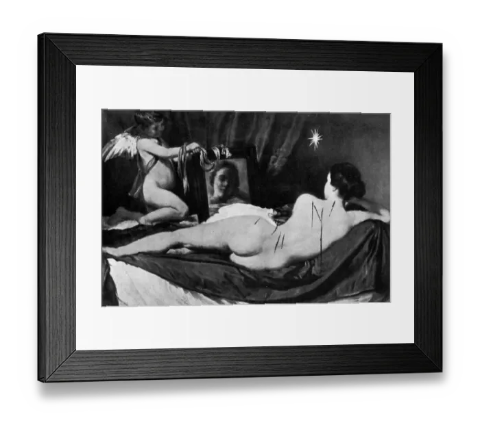 Framed Print : The gashes made in Velasquez. Venus with the Mirror in the National Gallery The harm Framed Print : The gashes made in Velasquez. Venus with the Mirror in the National Gallery The harm