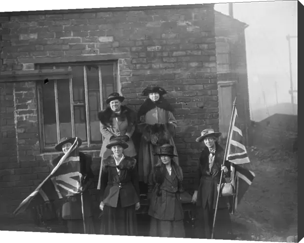 Opening of Miss Christabel Pankhursts campaign at Smethwick, Staffordshire 28 November