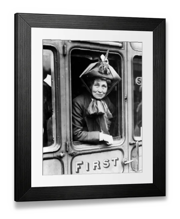 Framed Print : Mrs (Emily) Emmeline Pankhurst, English suffragette