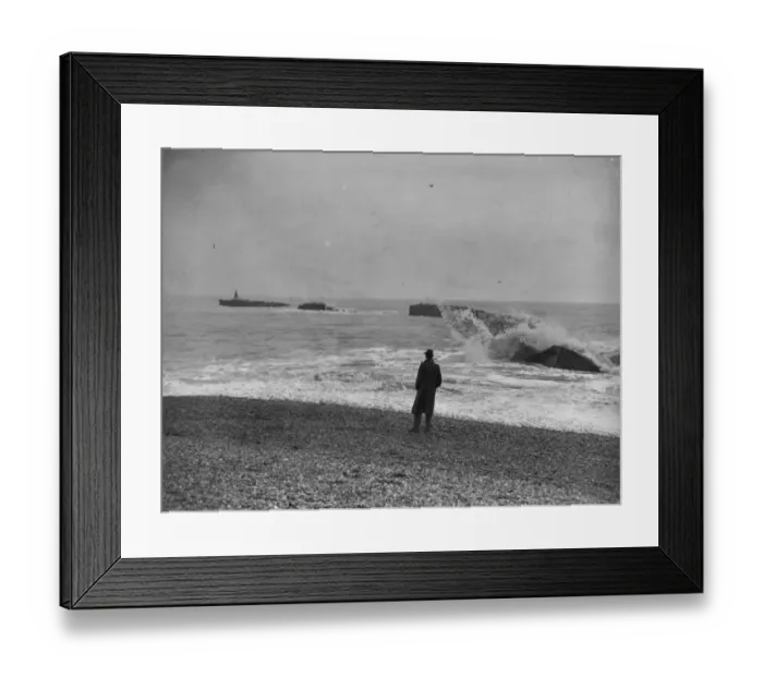 Framed Print : The falling tide at Hastings, Sussex, revealed that the weekend gale and heavy sea Framed Print : The falling tide at Hastings, Sussex, revealed that the weekend gale and heavy sea