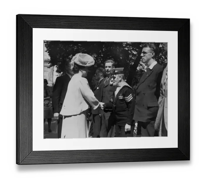 Framed Print : Royal visit to Regency Festival. The Queen and Queen Mary, visited the Regency Festival Framed Print : Royal visit to Regency Festival. The Queen and Queen Mary, visited the Regency Festival