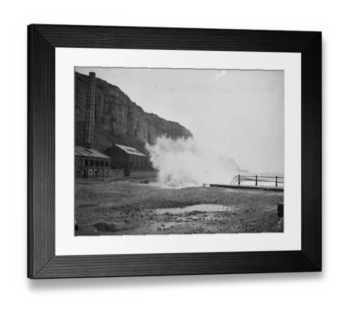 Framed Print : The south-westerly gale in the English Channel rose to great violence as at high tide Framed Print : The south-westerly gale in the English Channel rose to great violence as at high tide