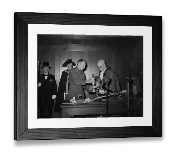 Framed Print : Freedom of Hastings conferred on field Marshal. Viscount Montgomery of Alamein today Framed Print : Freedom of Hastings conferred on field Marshal. Viscount Montgomery of Alamein today