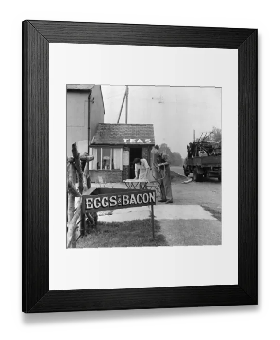 Framed Print : The Wayside Cafe near Bolney. A tea room on the new London to Brighton road Framed Print : The Wayside Cafe near Bolney. A tea room on the new London to Brighton road