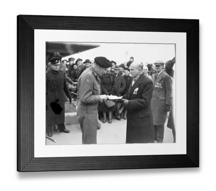 Framed Print : Freedom of Hastings conferred on field Marshal. Viscount Montgomery of Alamein today