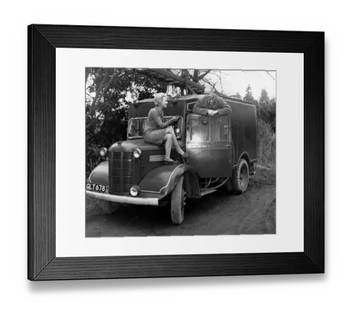 Framed Print : Man with his own fire engine Volunteer fireman Mr Alexander Hunt of Jarvis Brook Framed Print : Man with his own fire engine Volunteer fireman Mr Alexander Hunt of Jarvis Brook