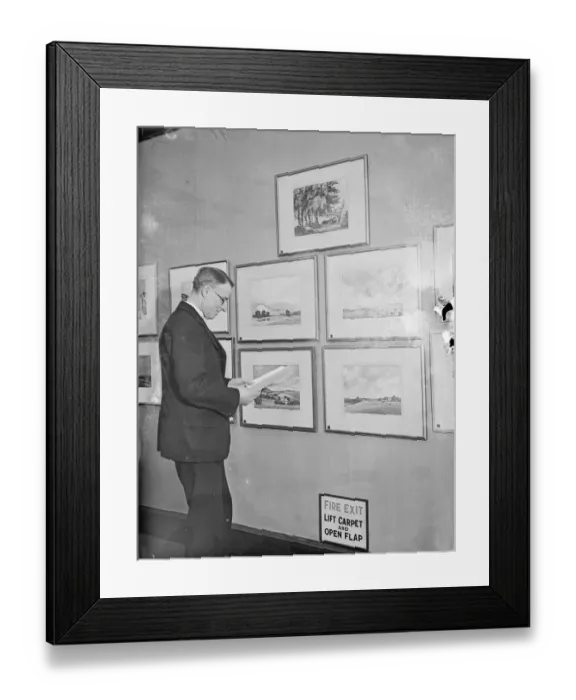 Framed Print : Last painting by Dean of Westminster on view at Parsons Exhibition in London. Clergyman Framed Print : Last painting by Dean of Westminster on view at Parsons Exhibition in London. Clergyman