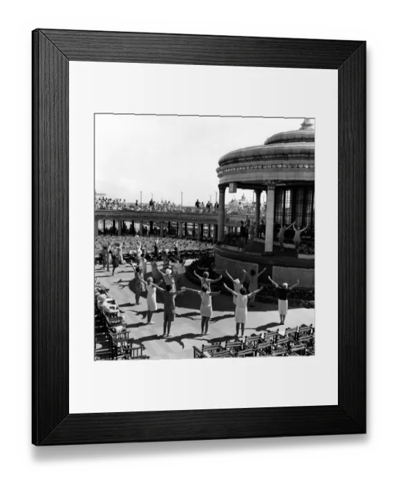 Framed Print : East Sussex Keep Fit Association are providing twice-weekly exercise sessions for