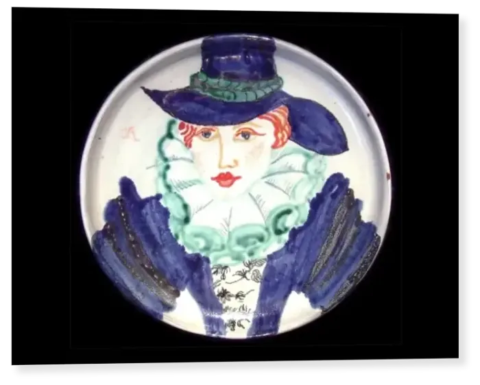 Print : Michaela Gall - tudor portrait plates Joan Alleyn Print : Michaela Gall - tudor portrait plates Joan Alleyn