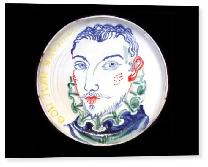 Print : Michaela Gall - tudor portrait plates Don Juan ( Don John of Austria )